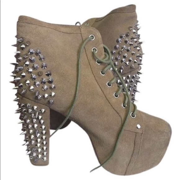 COPY - Jeffrey Campbell Spiked Lita Taupe - Picture 6 of 6
